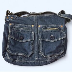 GAP Dark Blue Denim Purse - Vintage/Y2K